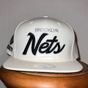 New Era White and Black Brooklyn Nets Hat